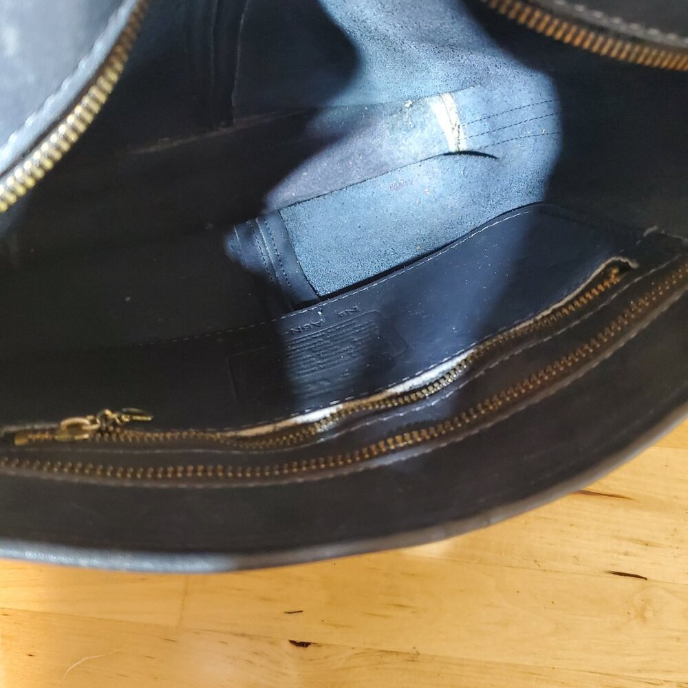 Vintage Coach Bleeker Bucket Bag 90s Dark Blue - Picture 10 of 13